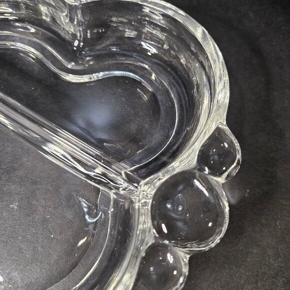 1939-55 Duncan and Miller Canterbury Clear Teardrop Glass Divided Serving Dish - Picture 3 of 10